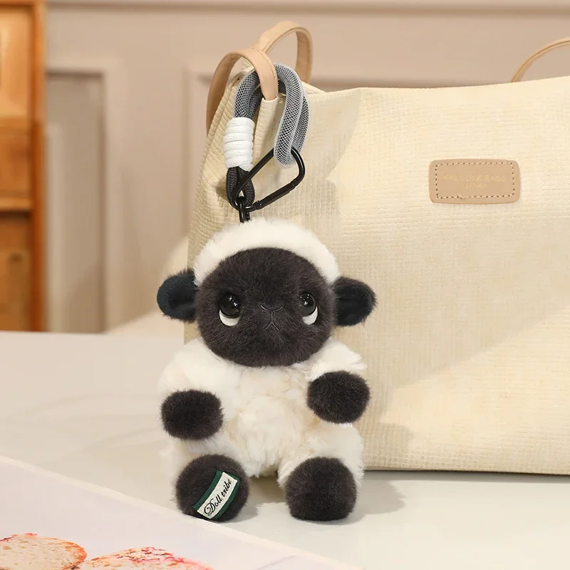 Kawaii-gosedjur av får och lamm med svart ansikte, nyckelringar för ryggsäck 5 Kawaii-gosedjur av får och lamm med svart ansikte, nyckelringar för ryggsäck - Bild 5