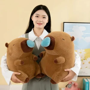 Kapybara gosedjur som stor kramkudde i tecknad kawaii-stil med snordetalj, 50 cm 9 Kapybara gosedjur som stor kramkudde i tecknad kawaii-stil med snordetalj, 50 cm
