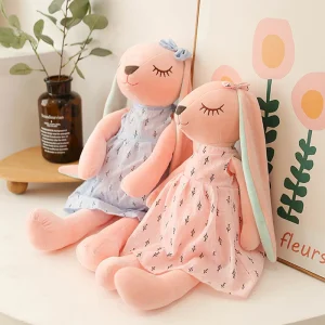 An'an-kanin gosedjur med påsktema, sittande babyfigur i rosa och blått, 35 cm
