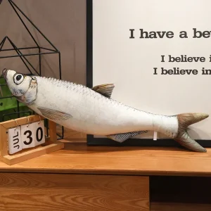 Carp gosedjur som mjuk plyschkudde med naturtrogen, skämtsam fiskdesign, 40–100 cm 25 Carp gosedjur som mjuk plyschkudde med naturtrogen, skämtsam fiskdesign, 40–100 cm