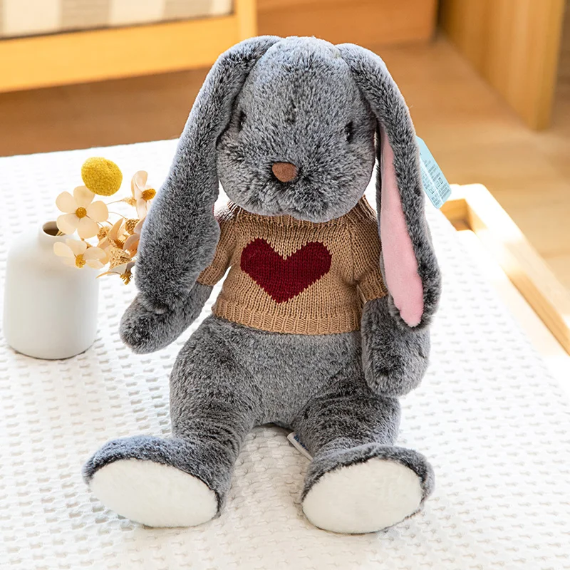 Kawaii kanin gosedjur med långa öron, sovande tecknad kramkudde som födelsedagspresent 9 Kawaii kanin gosedjur med långa öron, sovande tecknad kramkudde som födelsedagspresent - Bild 9