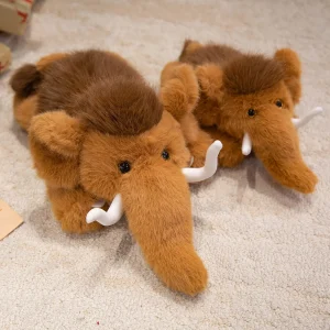35 cm brunt mammutgosedjur i kawaii-stil, mjukt elefant gosedjur med lång snabel