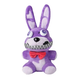 Björn gosedjur med spelkaraktären Bonnie från Five Nights at Freddy’s i tecknad stil