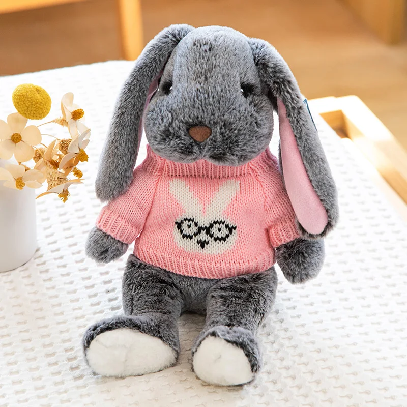 Kawaii kanin gosedjur med långa öron, sovande tecknad kramkudde som födelsedagspresent 14 Kawaii kanin gosedjur med långa öron, sovande tecknad kramkudde som födelsedagspresent - Bild 14