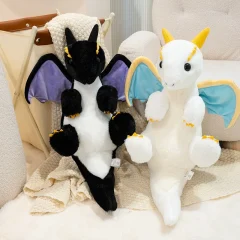 Drake gosedjur som drakekudde, söt och kawaii, flygande tecknad style, 42–55 cm