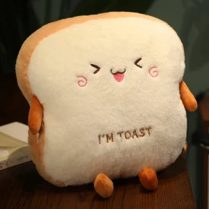 Alternative view of Mjuk kramkudde och gosedjur i form av toast, 35 cm, för barn, lek och inredning