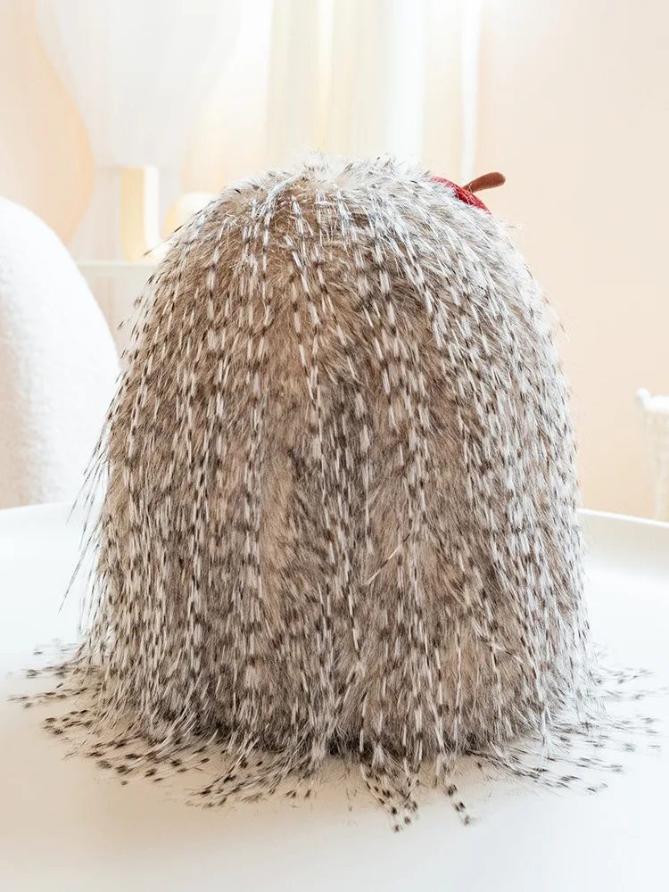 Hedgehog som plyschkudde, Chubby och kawaii, rund hedgehogmotiv long haired, 23–43 cm 6 Hedgehog som plyschkudde, Chubby och kawaii, rund hedgehogmotiv long haired, 23–43 cm - Bild 6