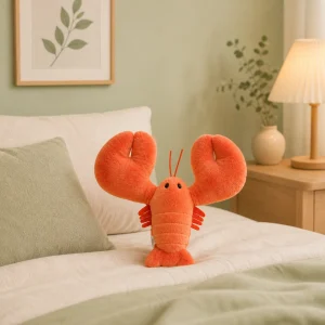 Lobster gosedjur i kawaii-stil, mjuk kudde med krabba och räka, julklapp för barn