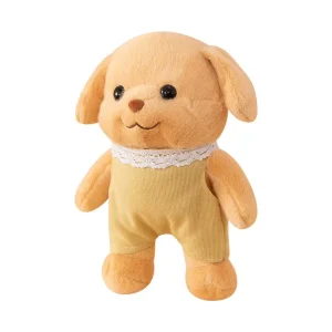 Mjuk pudelvalp som hund gosedjur, söt skogsdjursdesign i anime- och kawaii-stil