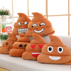 Djurfigurer gosedjur som plyschkudde, Poop-themed och kawaii, 25–45 cm