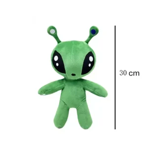 Flera figurvarianter av grönt gosedjur, plyschkudde med tentakler och horn, 30 cm 9 Flera figurvarianter av grönt gosedjur, plyschkudde med tentakler och horn, 30 cm
