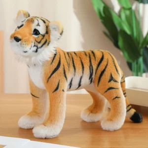 Lejon och tiger gosedjur med realistisk vilddjursdesign och mjuk känsla, 38–48 cm
