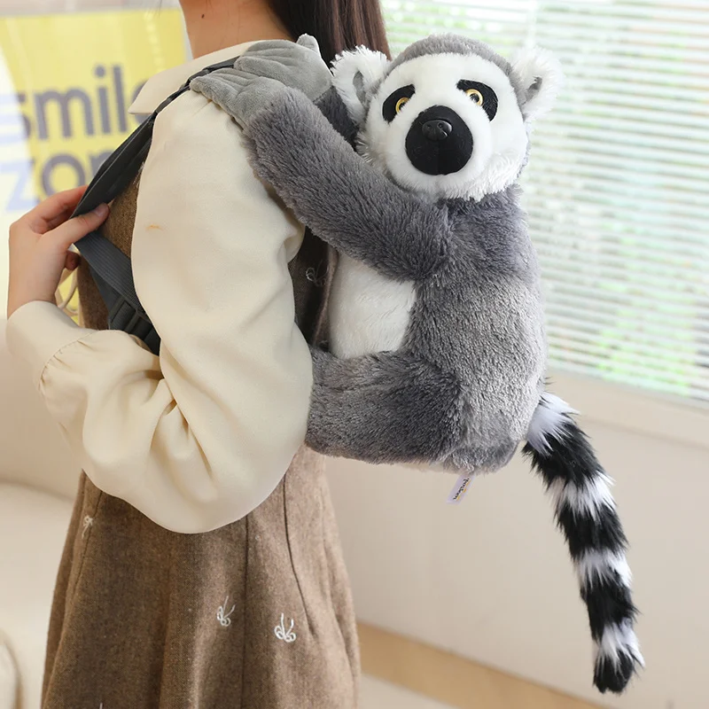 Söt mjuk kawaii-ryggsäck för skolan med sengångare, lejon, får, lemur, giraff, kanin, hjort eller elefant 8 Söt mjuk kawaii-ryggsäck för skolan med sengångare, lejon, får, lemur, giraff, kanin, hjort eller elefant - Bild 8
