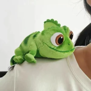 Sött chameleon gosedjur på axeln, kreativ ödlefigur, 15 cm, födelsedagspresent