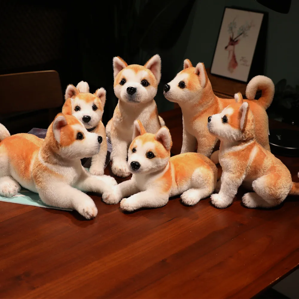 Fluffigt hund gosedjur med naturtroget Akita- och Shiba Inu-valputseende, för barn 2 Fluffigt hund gosedjur med naturtroget Akita- och Shiba Inu-valputseende, för barn - Bild 2