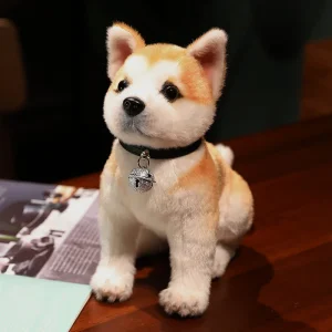 Fluffigt hund gosedjur med naturtroget Akita- och Shiba Inu-valputseende, för barn 21 Fluffigt hund gosedjur med naturtroget Akita- och Shiba Inu-valputseende, för barn