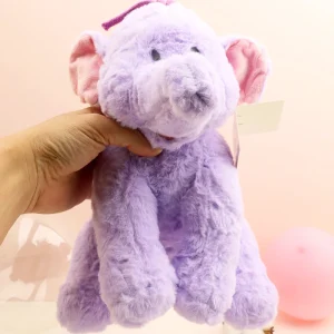 Elefant gosedjur i mjuk lila plysch med Lumpy från filmen Pooh's Heffalump, 25 cm