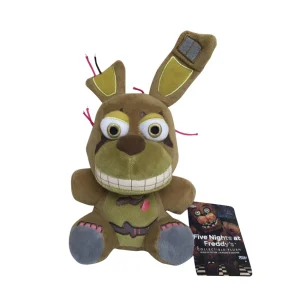 Björn gosedjur med spelkaraktären Bonnie från Five Nights at Freddy’s i tecknad stil