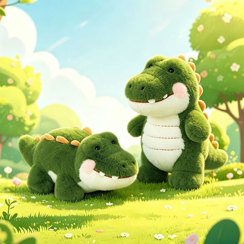 Krokodil gosedjur som fluffig kudde i grön kawaii-stil med sött uttryck, 25–48 cm 4 Krokodil gosedjur som fluffig kudde i grön kawaii-stil med sött uttryck, 25–48 cm - Bild 4