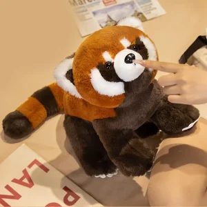 Alternative view of Naturtroget panda gosedjur i form av röd panda och tvättbjörn, söt present för barn