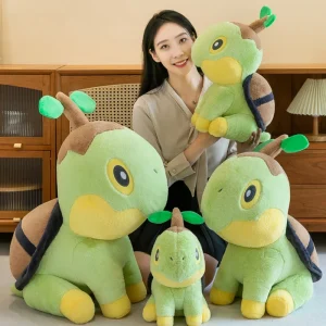 Pokémon Turtwig gosedjur som stor sköldpaddakudde i gullig anime-stil, 35–80 cm 11 Pokémon Turtwig gosedjur som stor sköldpaddakudde i gullig anime-stil, 35–80 cm