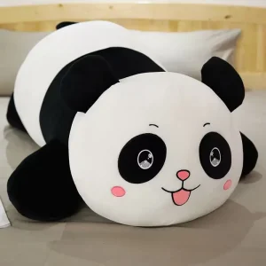 Alternative view of Panda gosedjur i form av en handgjord kawaii-kudde med tecknad animeprägel, barnpresent