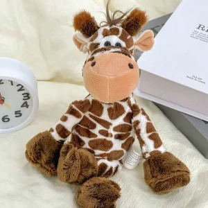 Alternative view of Giraffe gosedjur med söt design, mjukt djungeldjur för hem och soffa, 28 cm
