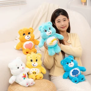 Sött Care Bears björn gosedjur med regnbågsdesign, mjuk kudde och charmig tecknad stil