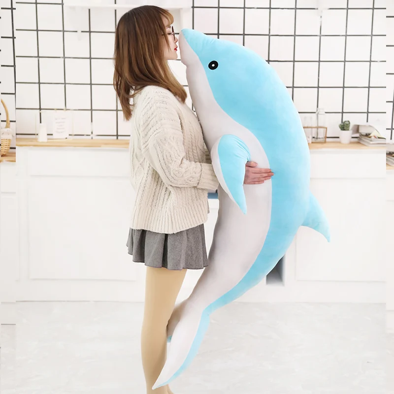 Delfin gosedjur som jättestor, mjuk sovkudde med charmig design för vila, 50–160 cm 6 Delfin gosedjur som jättestor, mjuk sovkudde med charmig design för vila, 50–160 cm - Bild 6