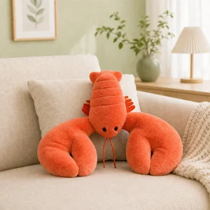 Lobster gosedjur i kawaii-stil, mjuk kudde med krabba och räka, julklapp för barn