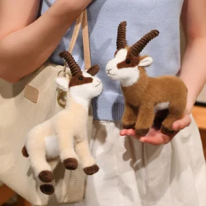 Realistiskt Ibex (wild goat) gosedjur med böjda horn, fluffigt ansikte och stående form 10 Realistiskt Ibex (wild goat) gosedjur med böjda horn, fluffigt ansikte och stående form