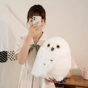 Nighthawk-uggla gosedjur som verklighetstrogen ugglakudde i kawaii-stil, 30–36 cm 10 Nighthawk-uggla gosedjur som verklighetstrogen ugglakudde i kawaii-stil, 30–36 cm