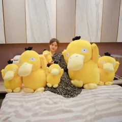 Pokémon Psyduck, mjukt gult anka gosedjur som kudde, 100 cm, present till flickvän