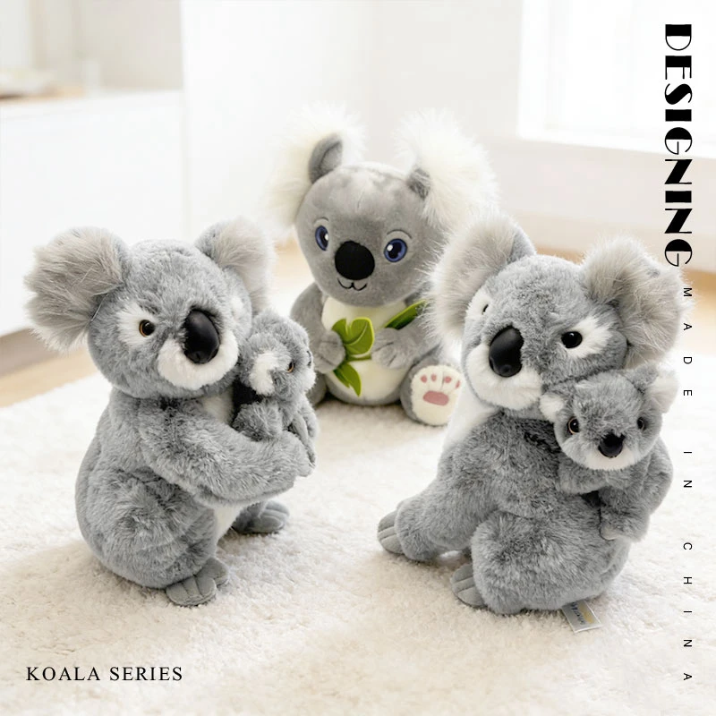 Koala gosedjur med mor och unge, naturtrogen, kreativ och mjuk utformning, 27 cm 5 Koala gosedjur med mor och unge, naturtrogen, kreativ och mjuk utformning, 27 cm - Bild 5