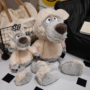 Varg i fårakläder som sött kawaii får gosedjur, sovande leksak och födelsedagspresent