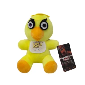 Björn gosedjur med spelkaraktären Bonnie från Five Nights at Freddy’s i tecknad stil