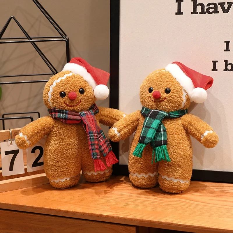 Gingerbread man gosedjur i kawaii-stil som söt julfigur med leende, 25–35 cm 5 Gingerbread man gosedjur i kawaii-stil som söt julfigur med leende, 25–35 cm - Bild 5