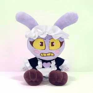 Jax kanin gosedjur från Amazing Digital Circus, 25 cm, i rolig maid-stil med leksakspistol