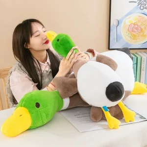 Kawaii anka gosedjur, stor mjuk sovkudde med gåsdesign, som present, 70–115 cm 11 Kawaii anka gosedjur, stor mjuk sovkudde med gåsdesign, som present, 70–115 cm