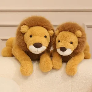 Kawaii lejon gosedjur som tecknad animefigur och söt, rolig kudde, födelsedagspresent