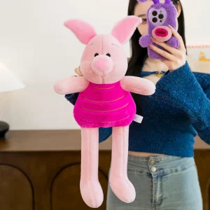 Piglet gosedjur som rosa plyschkudde med långa ben, söt tecknad stil, 55 cm 7 Piglet gosedjur som rosa plyschkudde med långa ben, söt tecknad stil, 55 cm
