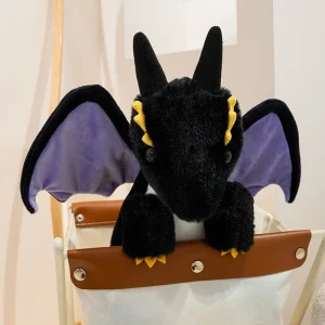 Drake gosedjur som drakekudde, söt och kawaii, flygande tecknad style, 42–55 cm