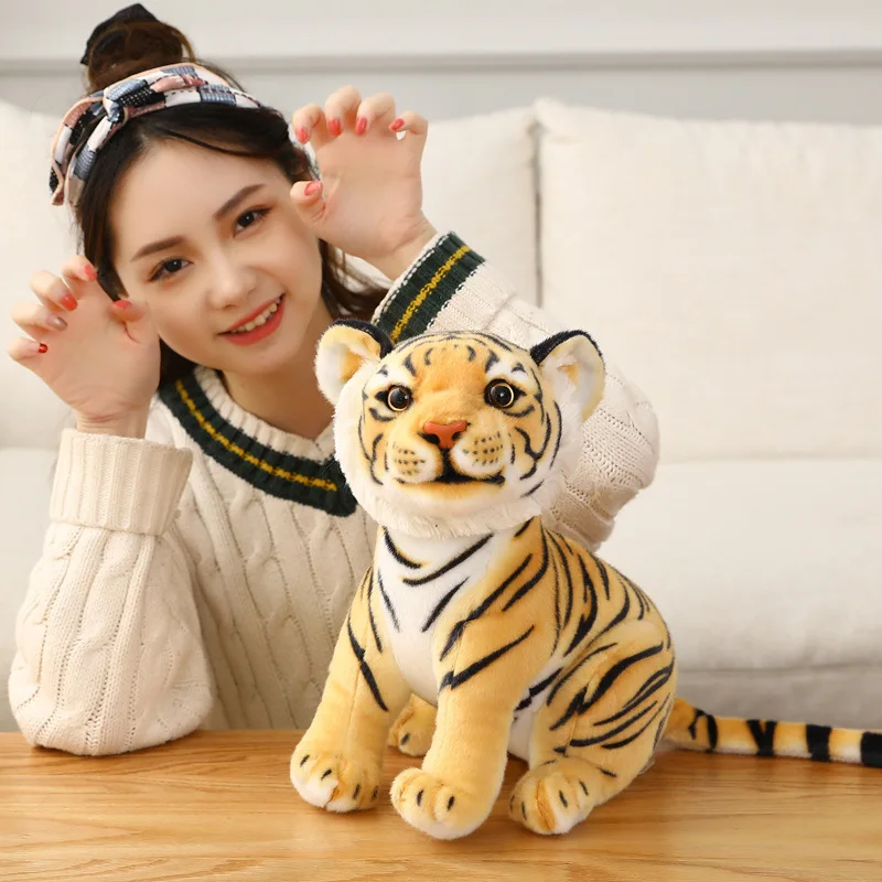 Tiger gosedjur som tigerkudde, Baby tiger design och mjuk, 23–33 cm 4 Tiger gosedjur som tigerkudde, Baby tiger design och mjuk, 23–33 cm - Bild 4