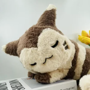 Söt och mjuk Pokémon-Furret-nackkudde samt lång kroppskudde för sovrum, 45 cm