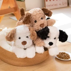 Sött hund gosedjur som mjuk kramkudde för barn, 35–55 cm, jul- eller födelsedagspresent