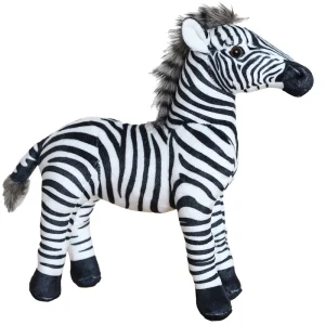 Naturtroget zebra gosedjur i stående form med realistiskt utseende som fotorekvisita