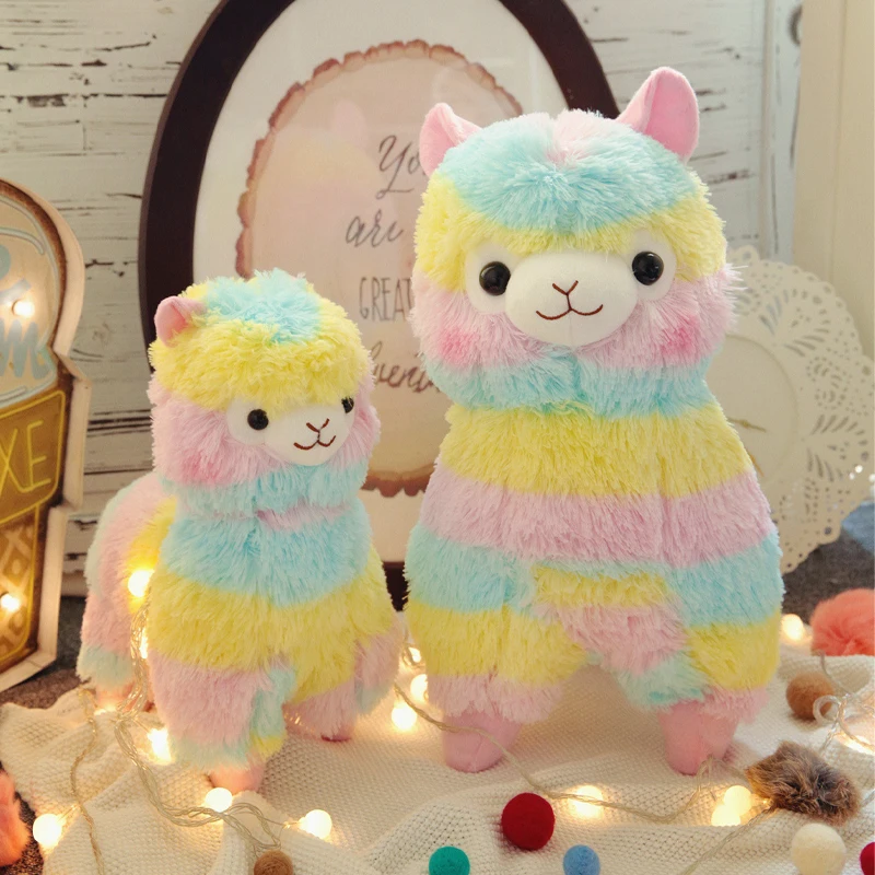 Får gosedjur, kawaii style och söt, alpaca regnbågsfärgad alpacka stil, 20 cm 6 Får gosedjur, kawaii style och söt, alpaca regnbågsfärgad alpacka stil, 20 cm - Bild 6