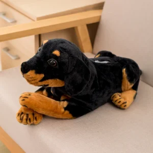 Hund gosedjur med naturtroget valpmotiv och förvaring för näsduksbox, 46 cm 15 Hund gosedjur med naturtroget valpmotiv och förvaring för näsduksbox, 46 cm