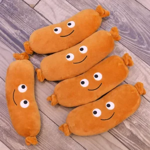 Kawaii-hundgosedjur i korvformad kudde med lekfullt snabbmatsmotiv och mjuk form 9 Kawaii-hundgosedjur i korvformad kudde med lekfullt snabbmatsmotiv och mjuk form