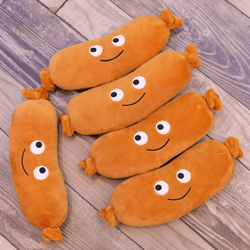 Kawaii-hundgosedjur i korvformad kudde med lekfullt snabbmatsmotiv och mjuk form 4 Kawaii-hundgosedjur i korvformad kudde med lekfullt snabbmatsmotiv och mjuk form - Bild 4